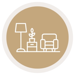 Illustration symbolising a welcoming therapy environment or calming consultation space